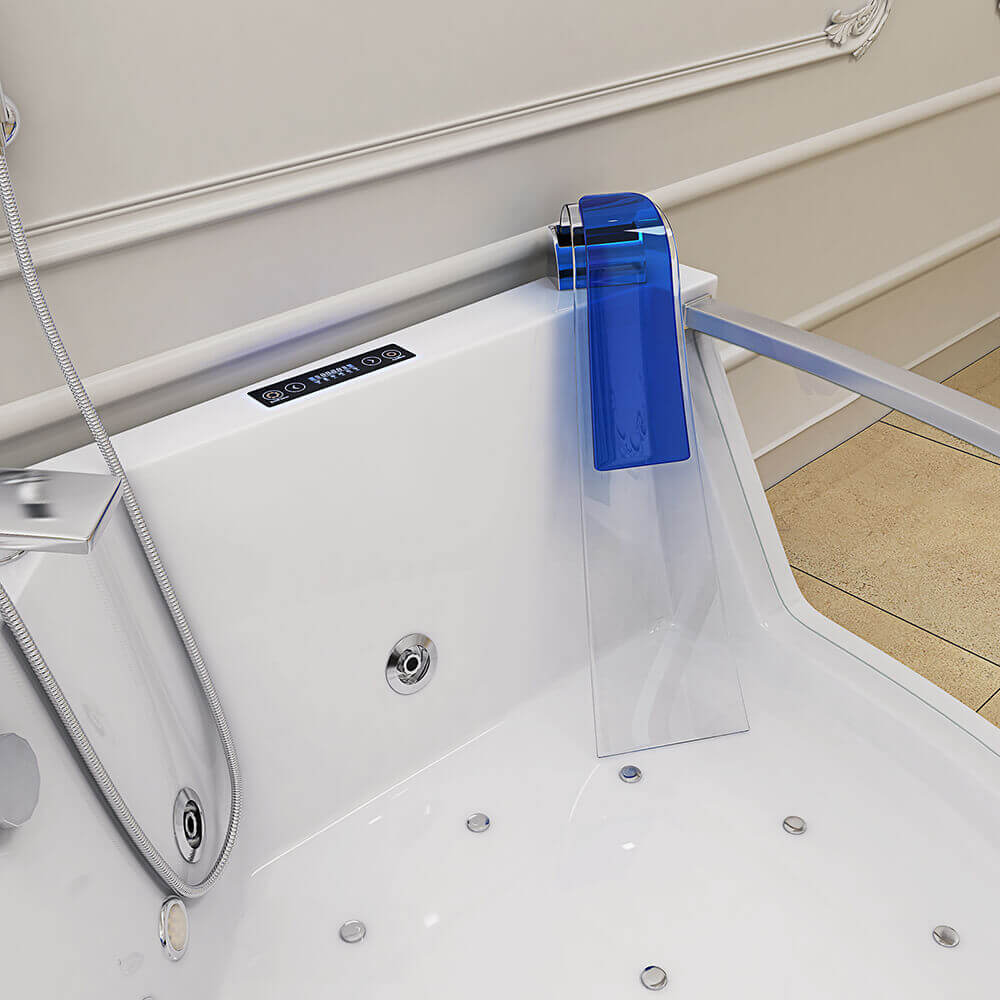 Home Deluxe Whirlpool Badewanne mit Lichttherapie ATLANTIC L 140 x 140 cm