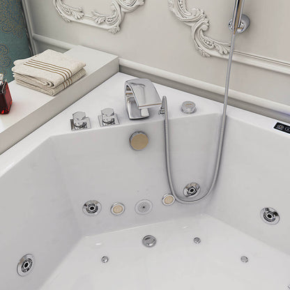 Home Deluxe Whirlpool Badewanne mit Lichttherapie ATLANTIC L 140 x 140 cm