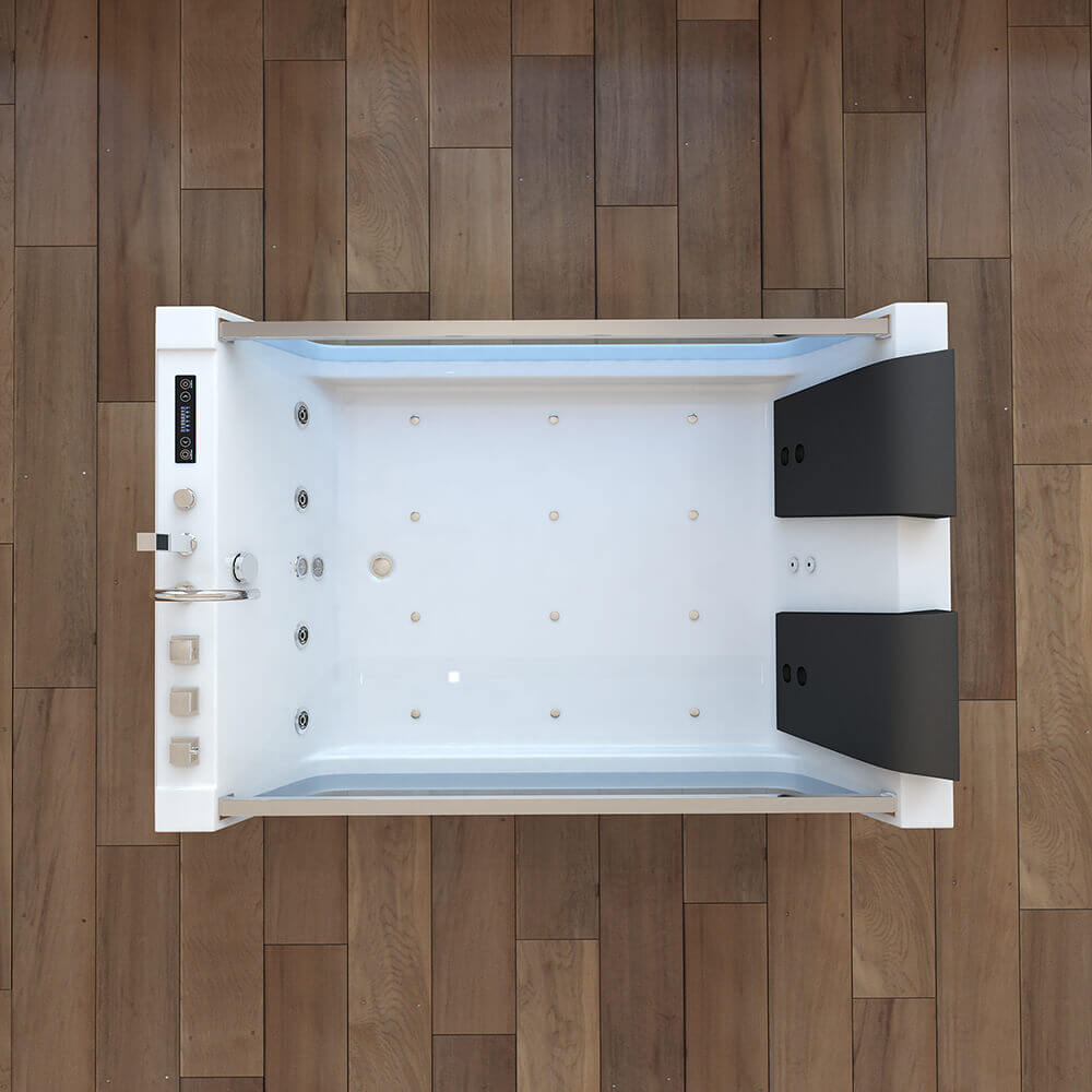 Home Deluxe Whirlpool Badewanne mit Lichttherapie ATLANTIC XL 180 x 120