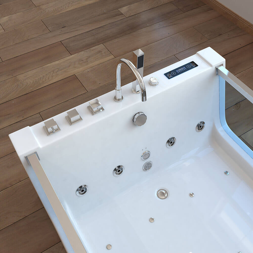 Home Deluxe Whirlpool Badewanne mit Lichttherapie ATLANTIC XL 180 x 120