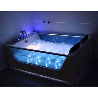 Home Deluxe Whirlpool Badewanne mit Lichttherapie ATLANTIC XL 180 x 120