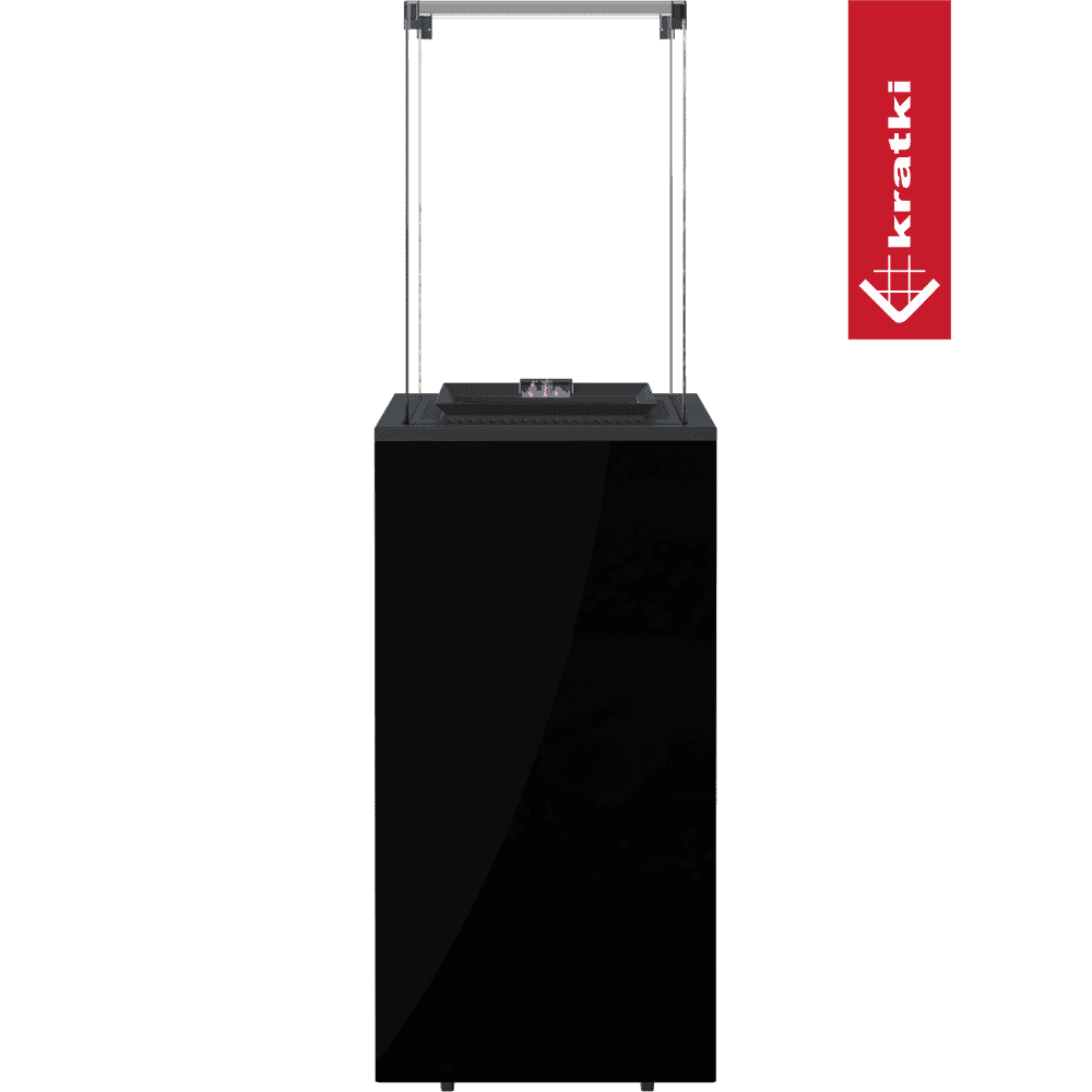 Kratki Terrassenheizer Patio Mini Glas schwarz manuelle Steuerung 8,2kW
