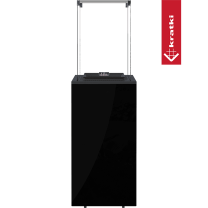 Kratki Terrassenheizer Patio Mini Glas schwarz manuelle Steuerung 8,2kW