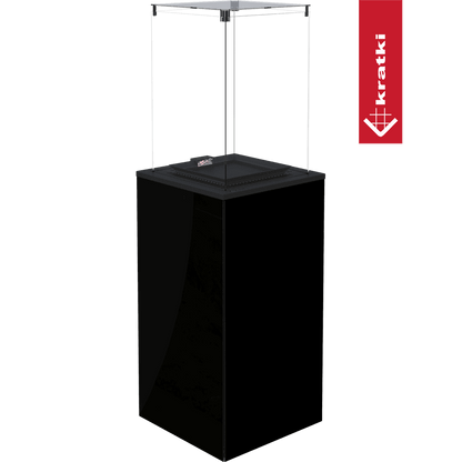 Kratki Terrassenheizer Patio Mini Glas schwarz manuelle Steuerung 8,2kW