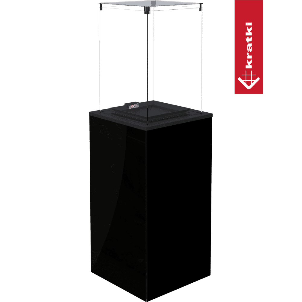 Kratki Terrassenheizer Patio Mini Glas schwarz manuelle Steuerung 8,2kW