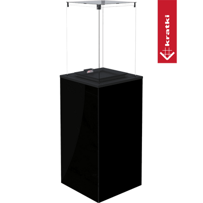 Kratki Terrassenheizer Patio Mini Glas schwarz manuelle Steuerung 8,2kW