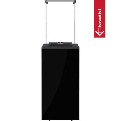 Kratki Terrassenheizer Patio Mini Glas schwarz manuelle Steuerung 8,2kW