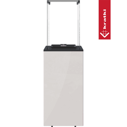 Kratki Terrassenheizer Patio Mini Glas weiß manuelle Steuerung 8,2kW