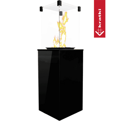 Kratki Terrassenheizer Patio Mini Glas schwarz manuelle Steuerung 8,2kW