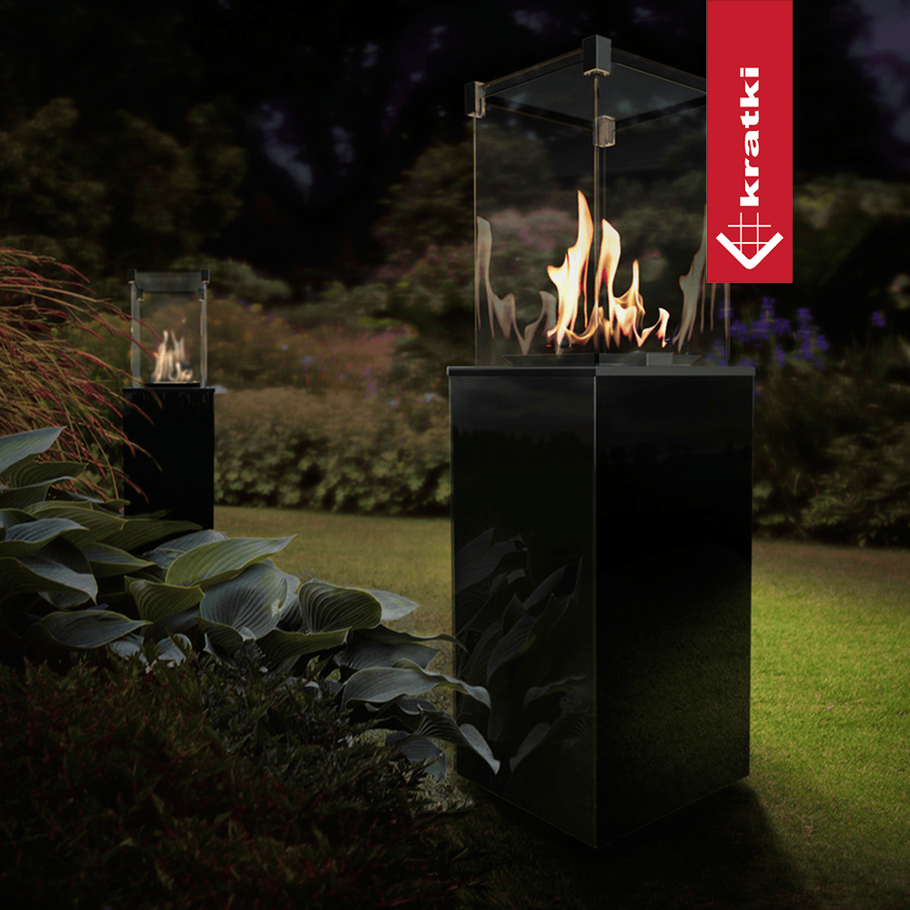 Kratki Terrassenheizer Patio Mini Glas schwarz manuelle Steuerung 8,2kW