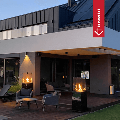 Kratki Terrassenheizer Patio Mini Glas schwarz manuelle Steuerung 8,2kW