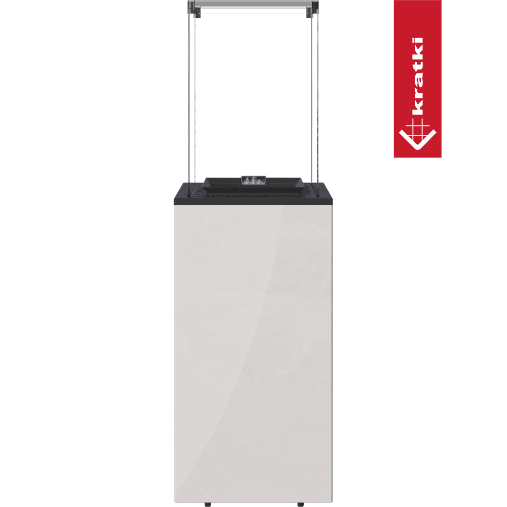 Kratki Terrassenheizer Patio Mini Glas weiß manuelle Steuerung 8,2kW