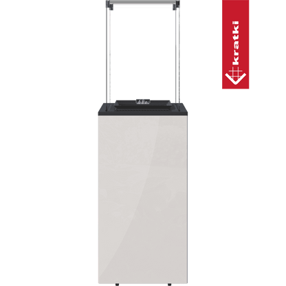 Kratki Terrassenheizer Patio Mini Glas weiß manuelle Steuerung 8,2kW