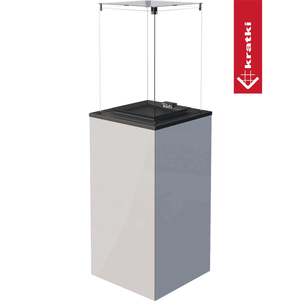 Kratki Terrassenheizer Patio Mini Glas weiß manuelle Steuerung 8,2kW