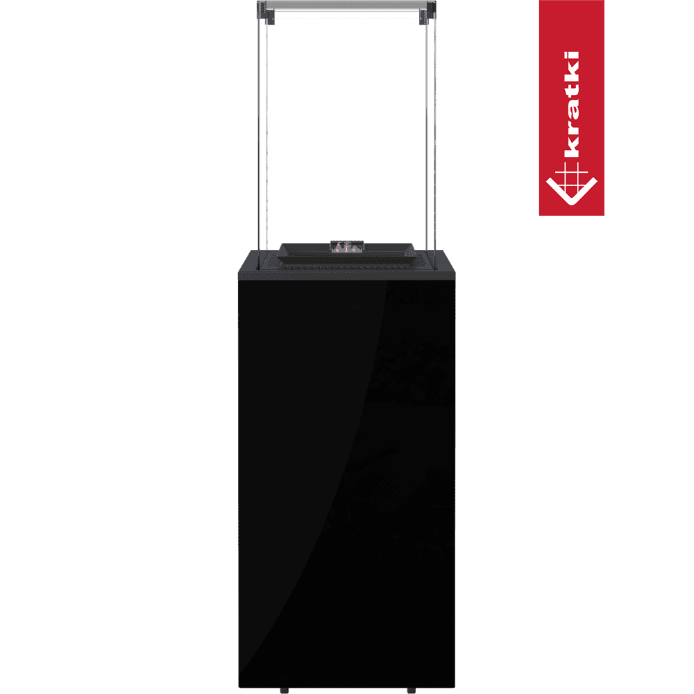 Kratki Terrassenheizer Patio Mini Glas schwarz manuelle Steuerung 8,2kW