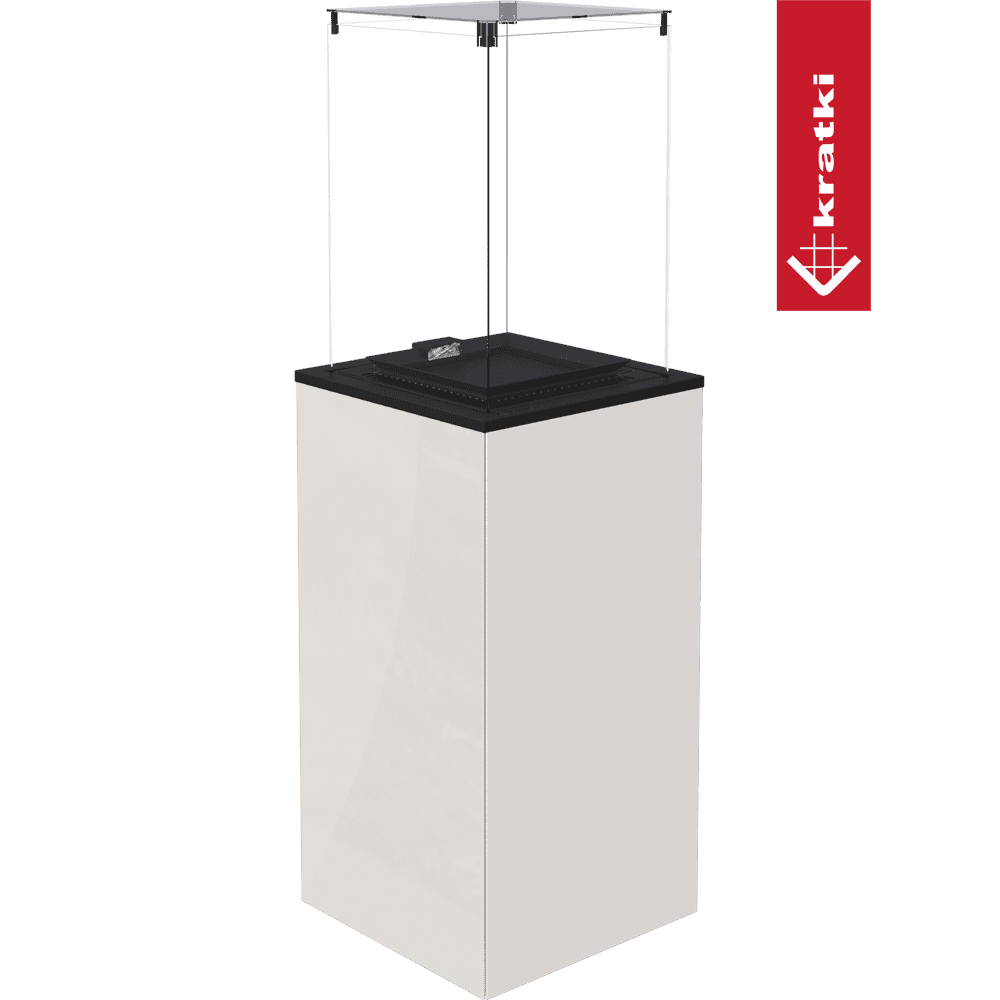 Kratki Terrassenheizer Patio Mini Glas weiß manuelle Steuerung 8,2kW