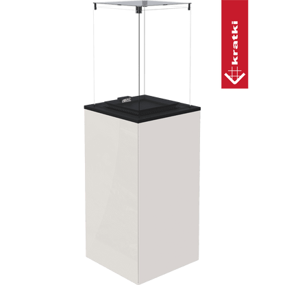 Kratki Terrassenheizer Patio Mini Glas weiß manuelle Steuerung 8,2kW