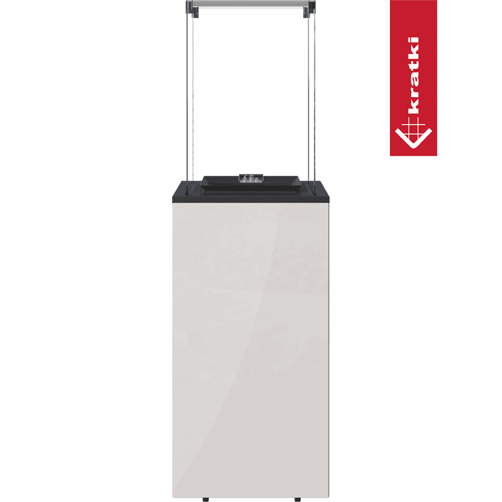Kratki Terrassenheizer Patio Mini Glas weiß manuelle Steuerung 8,2kW