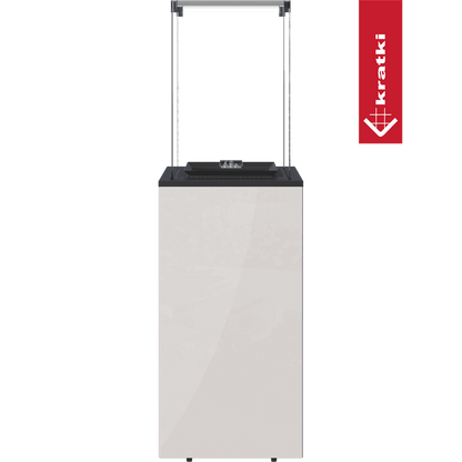 Kratki Terrassenheizer Patio Mini Glas weiß manuelle Steuerung 8,2kW
