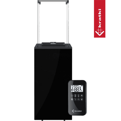 Kratki Terrassenheizer Patio Mini Glas schwarz automatische Steuerung 8,2kW