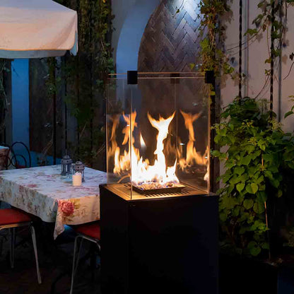Kratki Terrassenheizer Patio Mini Glas schwarz automatische Steuerung 8,2kW