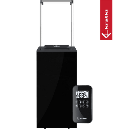 Kratki Terrassenheizer Patio Mini Glas schwarz automatische Steuerung 8,2kW