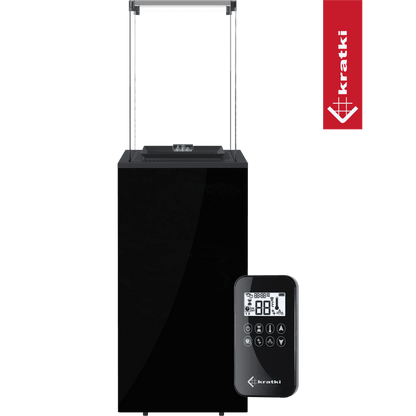 Kratki Terrassenheizer Patio Mini Glas schwarz automatische Steuerung 8,2kW