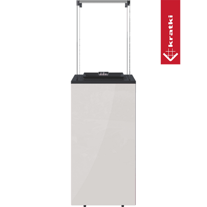 Kratki Terrassenheizer Patio Mini Glas weiß manuelle Steuerung 8,2kW