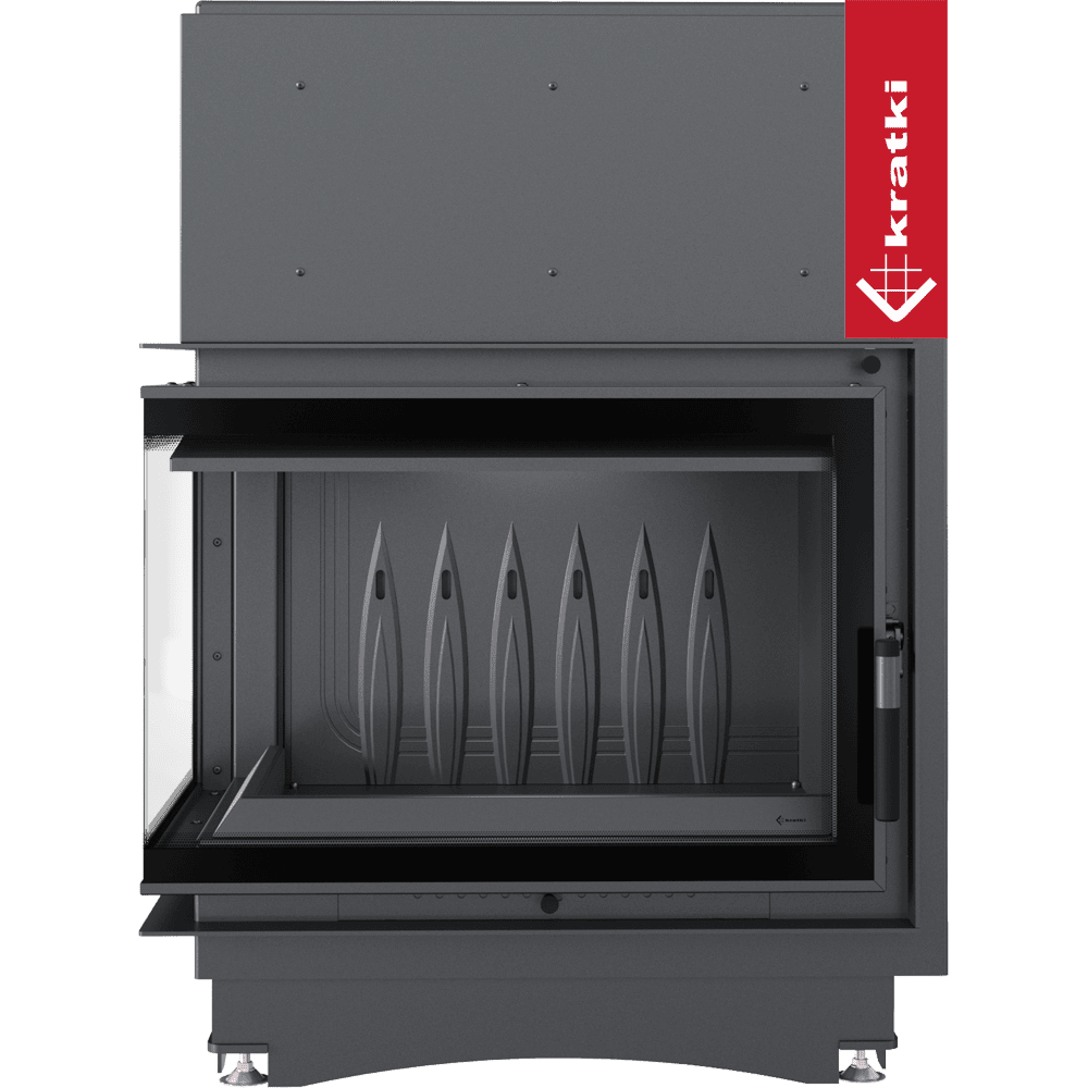 Kratki Kamineinsatz Gusseisen KRATKI ZUZIA ECO DECO links 12 kW Ø 200