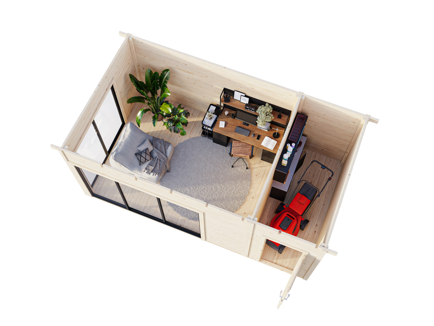 Palmako Andrea 15,2 m2 Slide - Naturbelassen