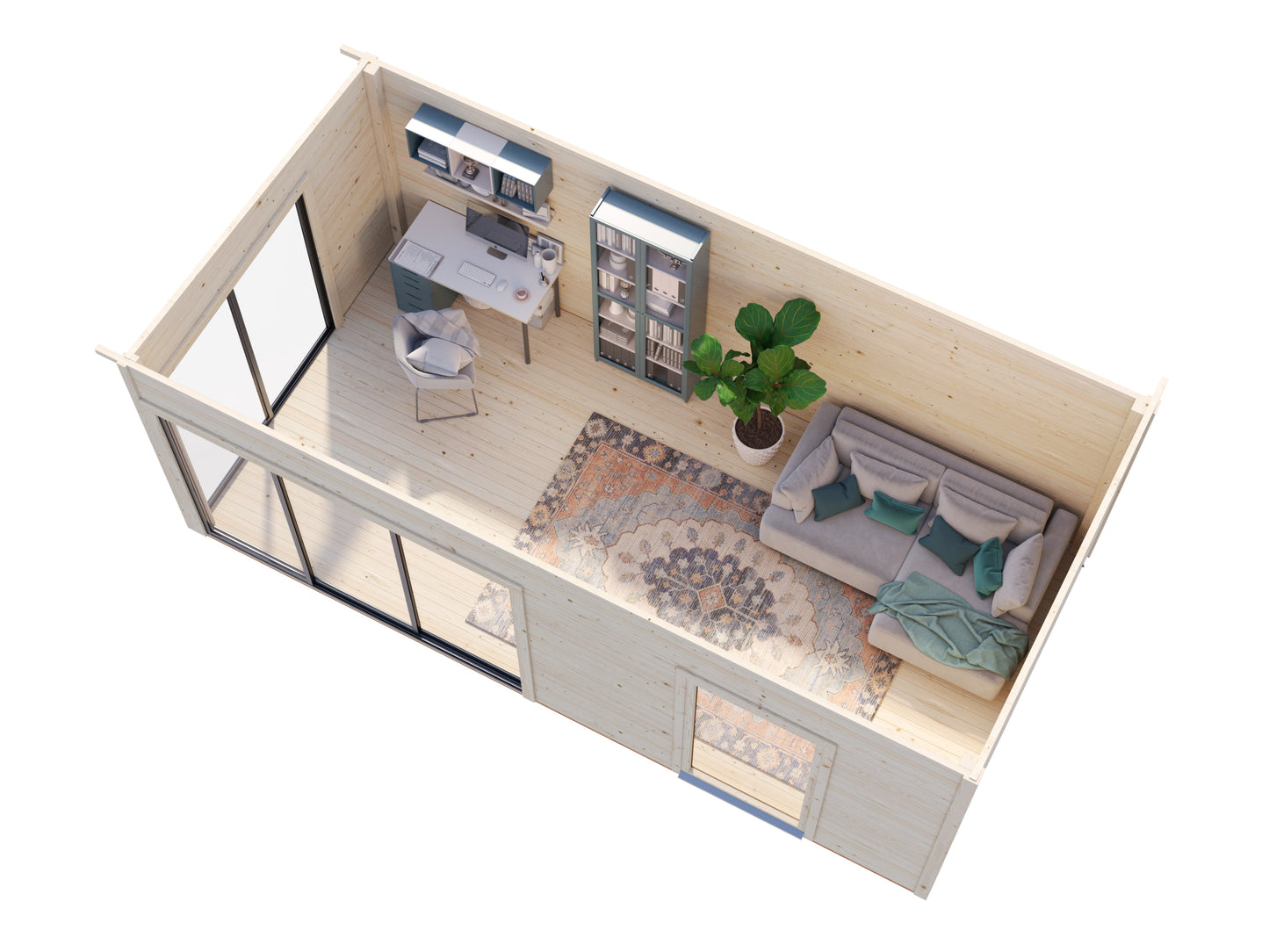 Palmako Andrea 17,1 m2 Slide - Naturbelassen