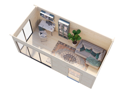 Palmako Andrea 17,1 m2 Slide - Grau tauchgrundiert