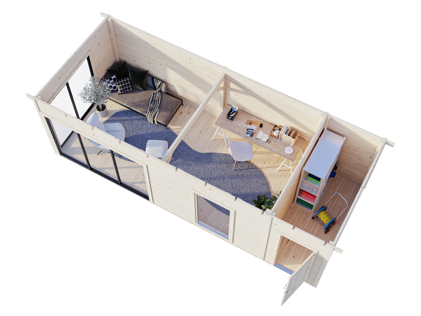 Palmako Andrea 21,1 m2 Slide - Grau tauchgrundiert