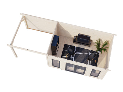 Palmako Aurelia 12,7+7,9 m2 - Naturbelassen