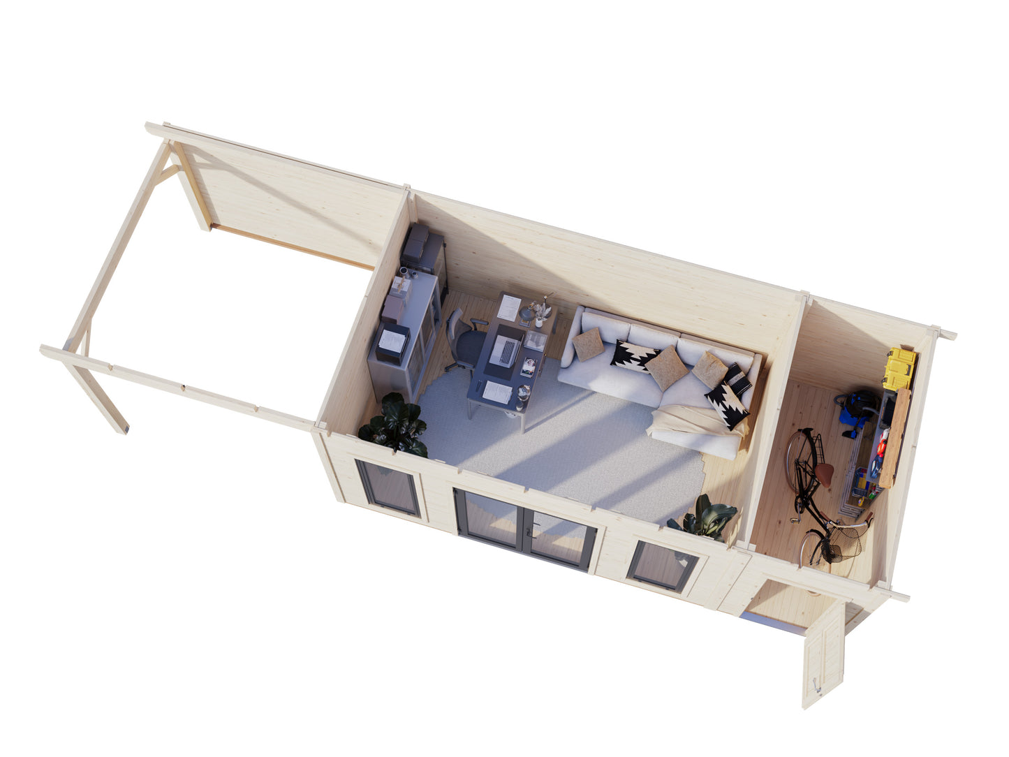Palmako Aurelia 16,7+7,9 m2 - Transparent tauchgrundiert