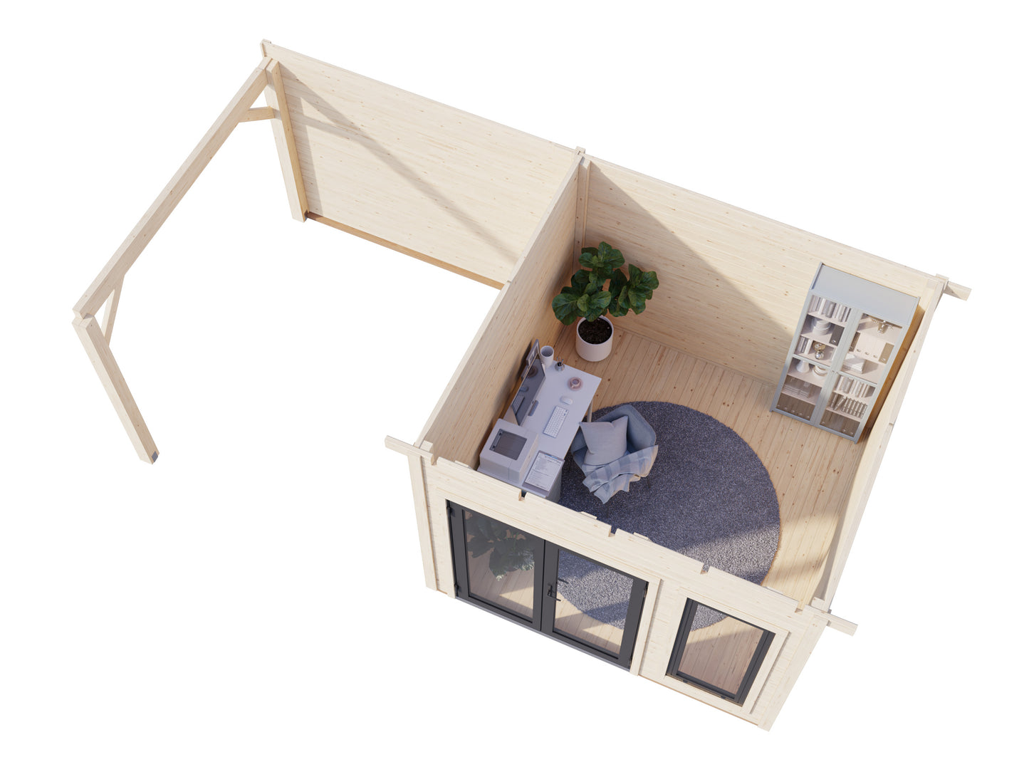 Palmako Aurelia 8,4+7,9 m2 - Hellbraun tauchgrundiert