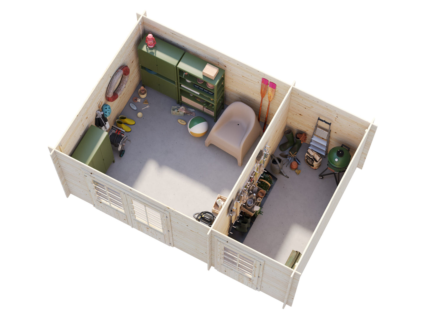 Palmako Ella 13,1 m2 - Grau tauchgrundiert