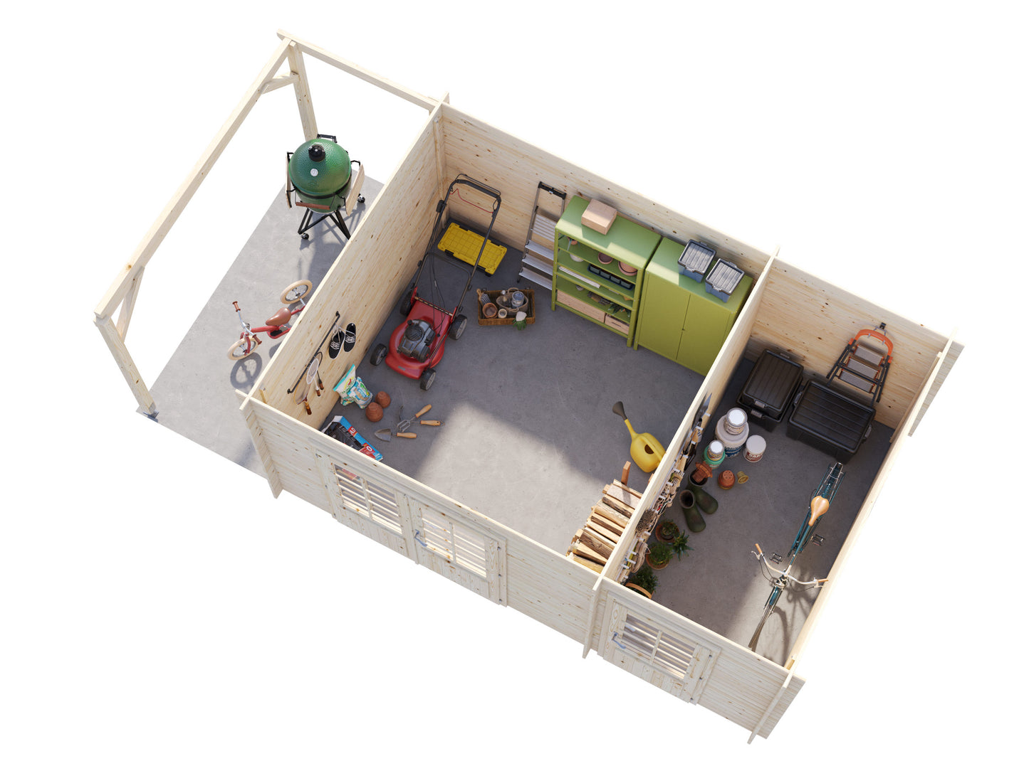 Palmako Ella 13,1+3,9 m2 - Naturbelassen