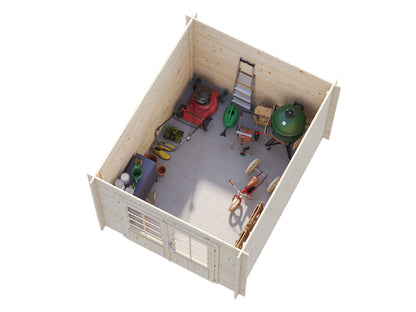 Palmako Ella 6,9 m2 - Grau tauchgrundiert