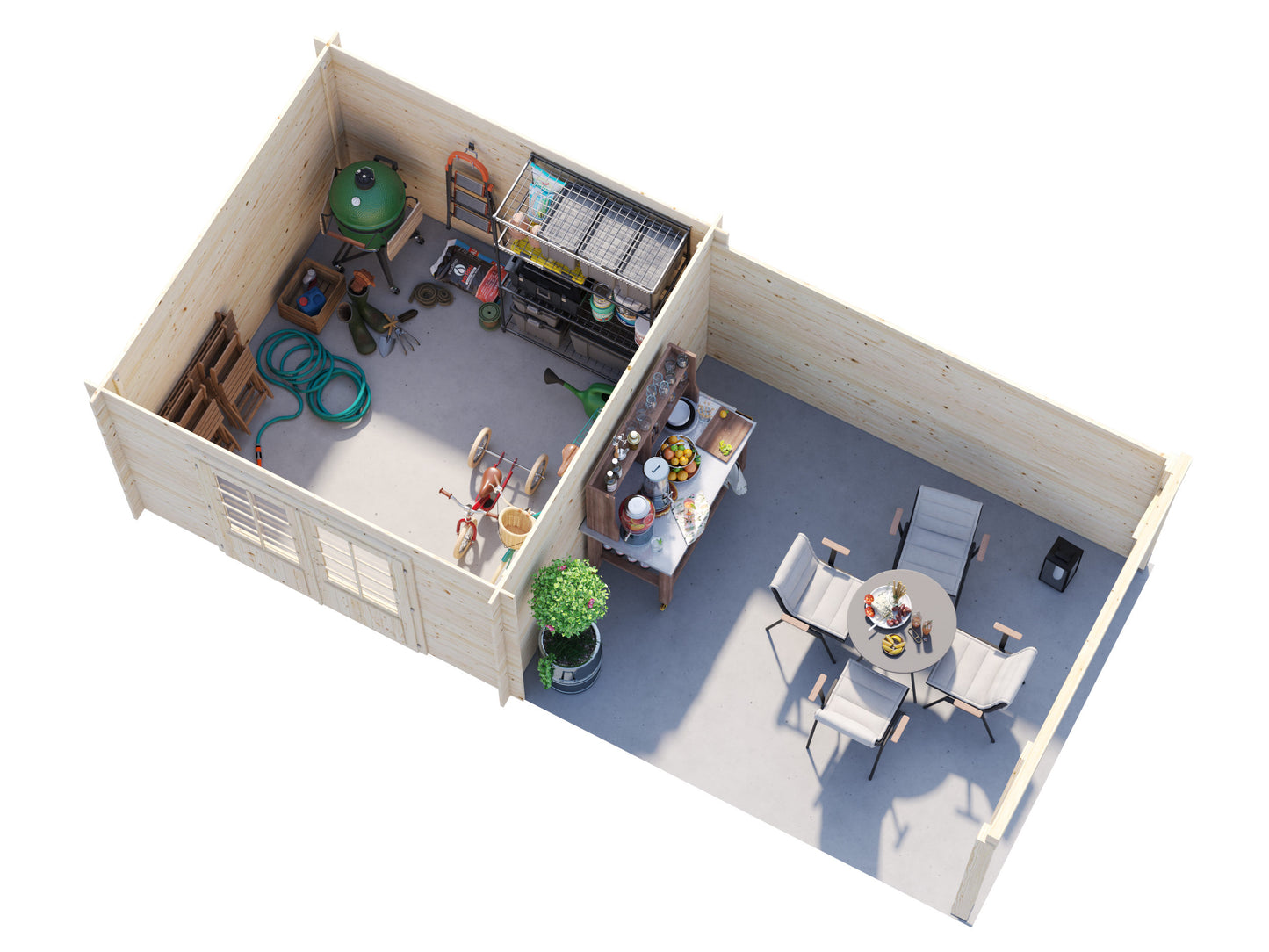 Palmako Ella 8,7+10,0 m2 - Transparent tauchgrundiert