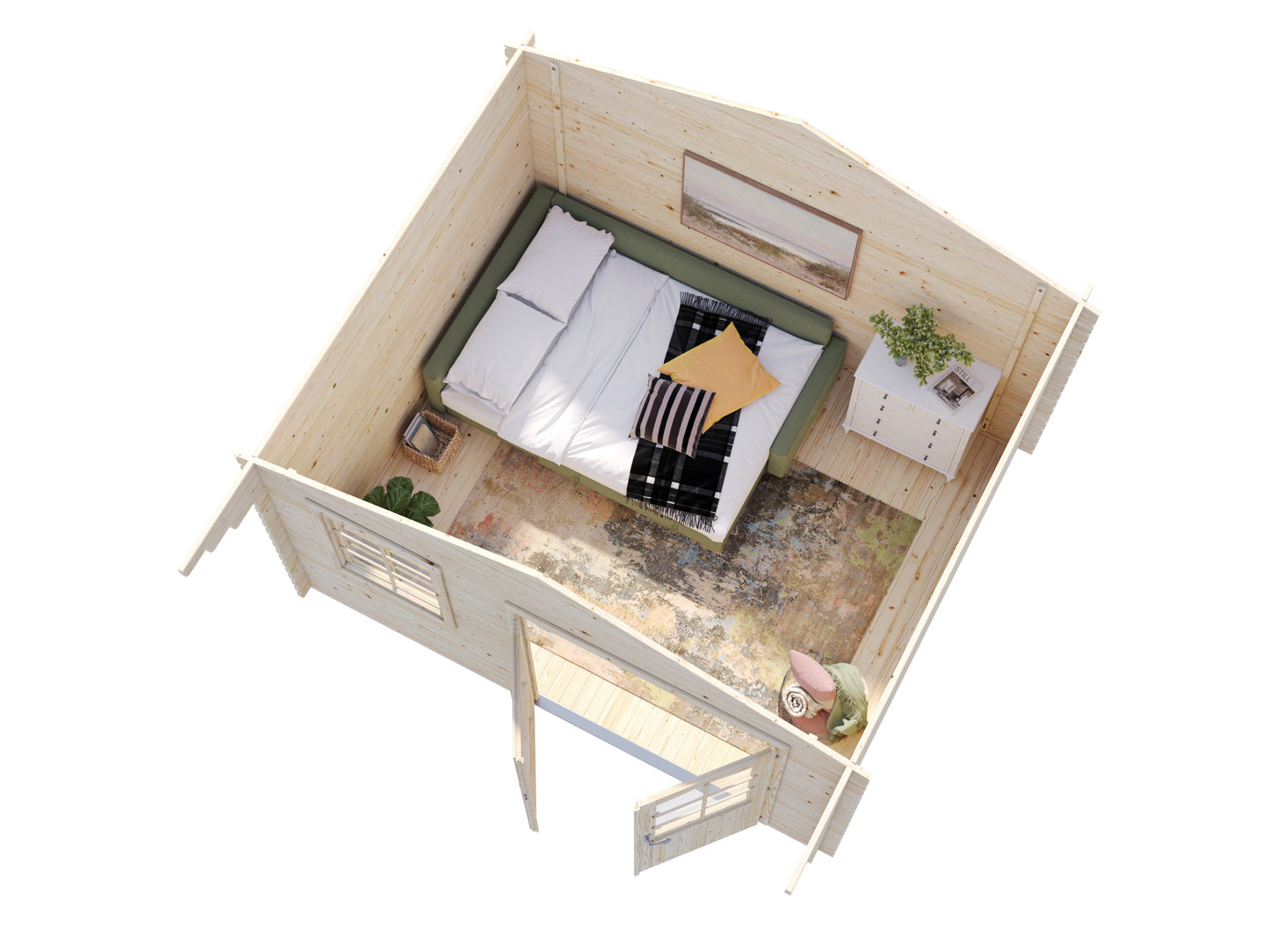 Palmako Emma 10,4 m2 - Hellbraun tauchgrundiert