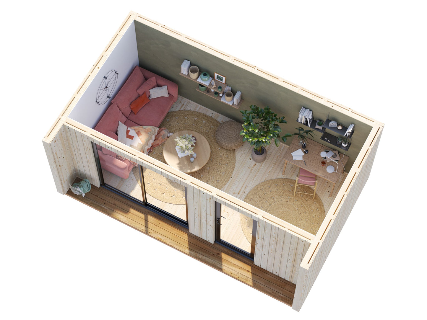 Palmako Rebekka 13,6 m2 - Naturbelassen