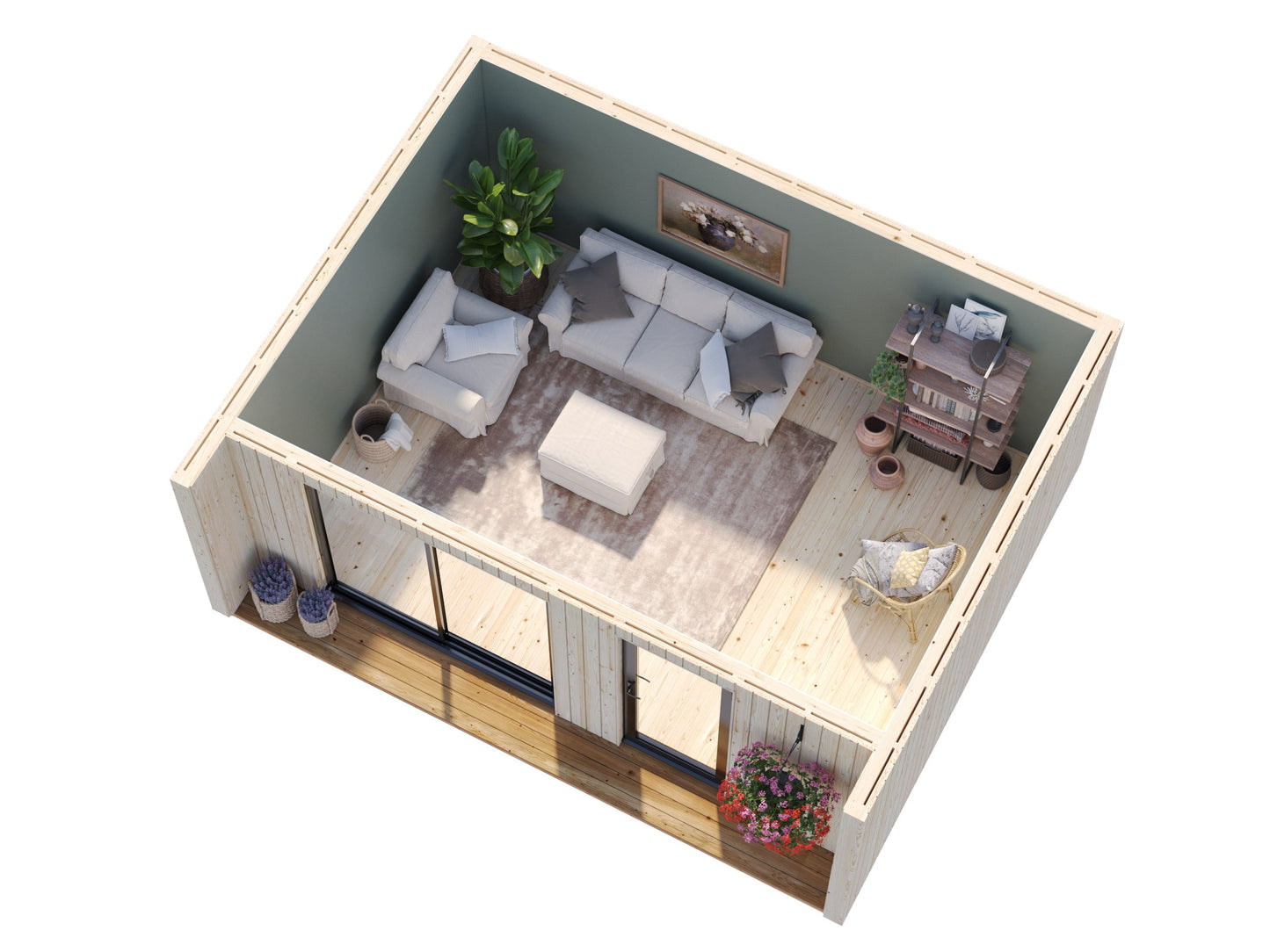 Palmako Rebekka 19,4 m2 - Naturbelassen