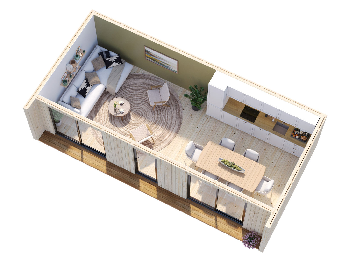 Palmako Rebekka 31,8 m2 - Naturbelassen