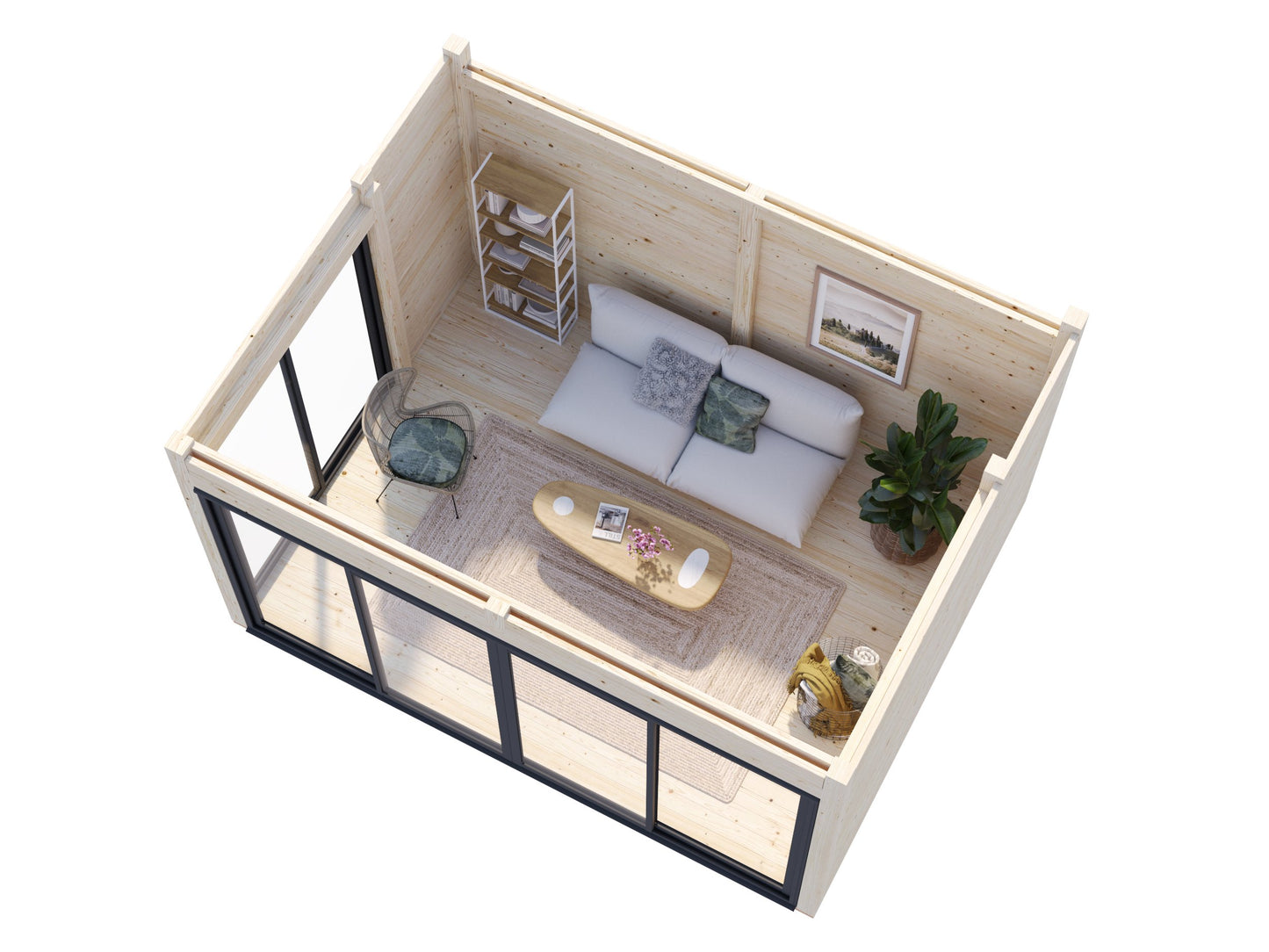 Palmako Serena 12,6 m2 Set 1 Slide Plus - Transparent tauchgrundiert