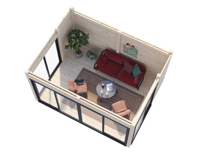 Palmako Serena 12,6 m2 Set 2 Slide - Lackiert weiß RAL9016