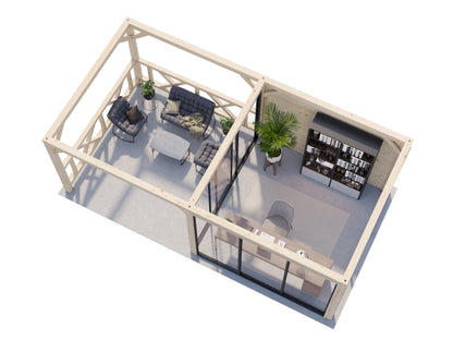 Palmako Bianca 16,6 m2 Set 204 Slide - Hellbraun tauchgrundiert