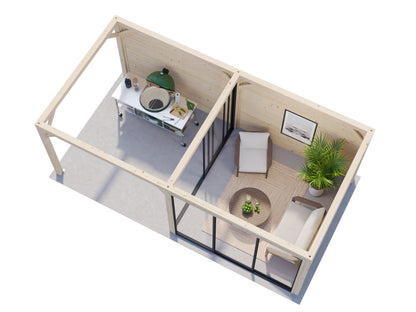 Palmako Bianca 16,6 m2 Set 205 Slide - Naturbelassen