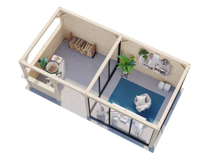 Palmako Bianca 16,6 m2 Set 508 Slide Plus - Transparent tauchgrundiert