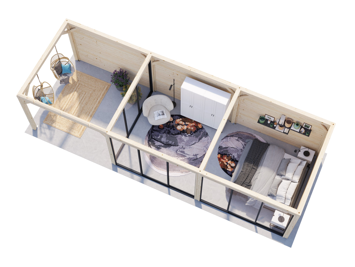 Palmako Bianca 24,9 m2 Set 217 Slide - Naturbelassen